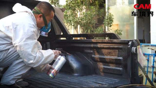 江鈴改裝，噴涂施立盾猛禽漆紋理漆，提升整車防護性